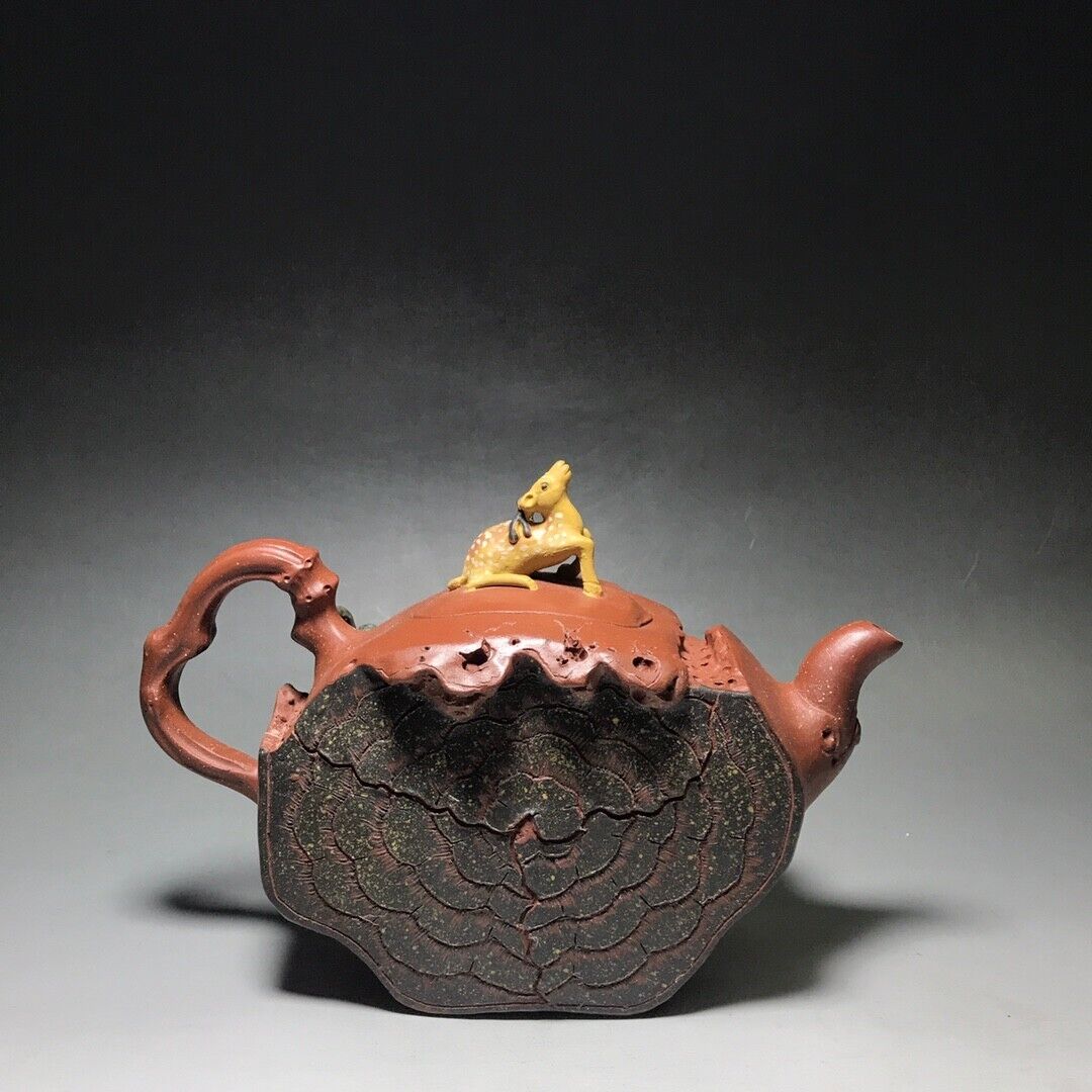 Chinese Yixing Zisha Clay Handmade Exquisite Teapot （福禄寿 底款：汪寅仙）