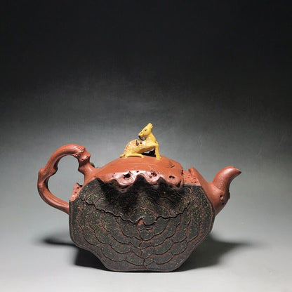 Chinese Yixing Zisha Clay Handmade Exquisite Teapot （福禄寿 底款：汪寅仙）