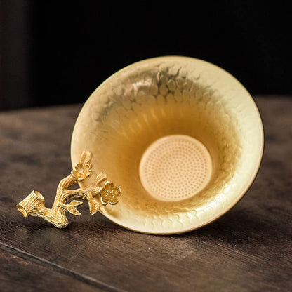 Handmade Copper Tea Leaking Tea Strainer Creative Tea Set Tea Filter