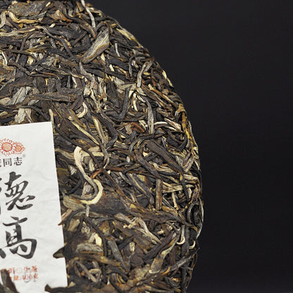 LaoTongZhi 2018 Haiwan Raw Puer De Gao Wang Zhong Tea Old Comrade 400g Shen Puer