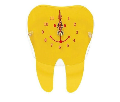 Table Clocks Dental Desk Decoration Small Tooth Shape Artcraft Ornaments 10x14cm