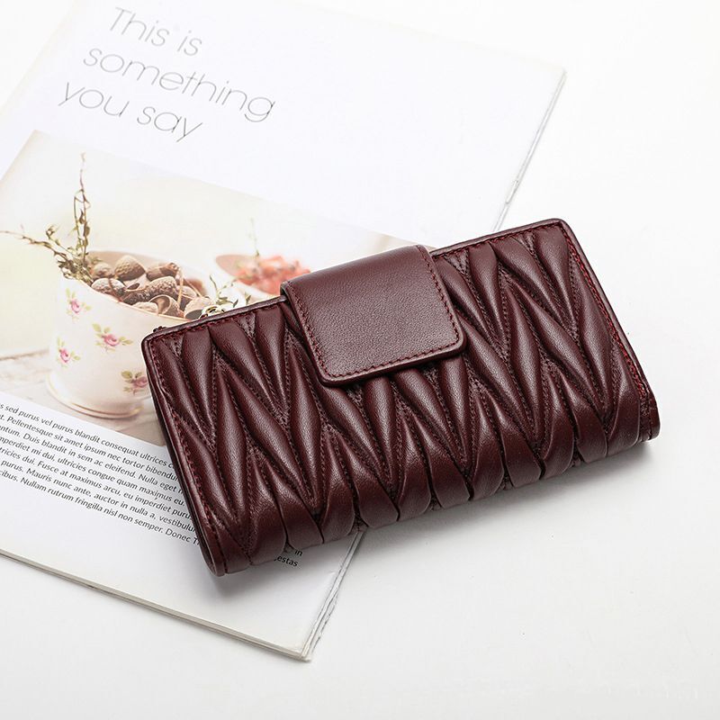 Genuine Leather Wallet Long Large Handbag Zipper Multifunctional 16*10*3 CM 1 PC