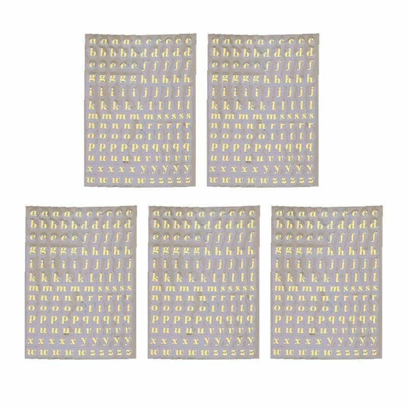 Decorative Stickers 3mm Alphabet Letters Numbers Chunky Glitter Epoxy Resin 5Pcs