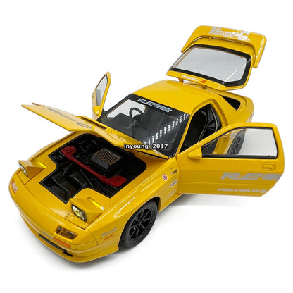 1/24 Mazda RX-7 FC3S Model Car Alloy Diecast Toy Vehicle for Boys Kids Gifts