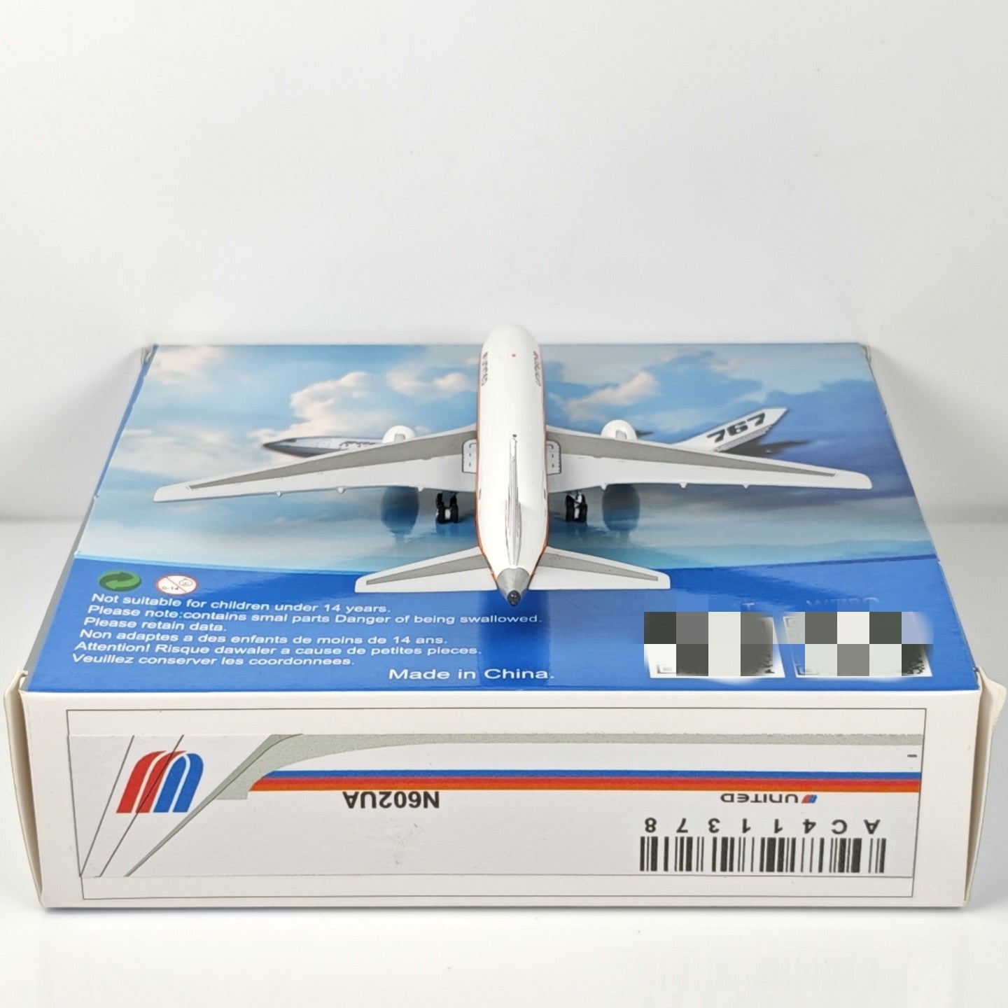 1:400 Aeroclassics United Airlines Boeing 767-200 Passenger Plane Diecast Model
