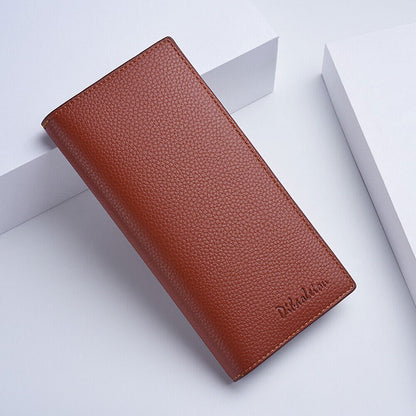 Men's Bifold Leather Wallet Long Zip Clutch Purse Credit Card Holder Handbag