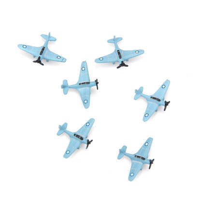 6pcs 1cm 1/1000 US Aircraft Carrier (F4F/SBD/TBD) Plane Model Gift
