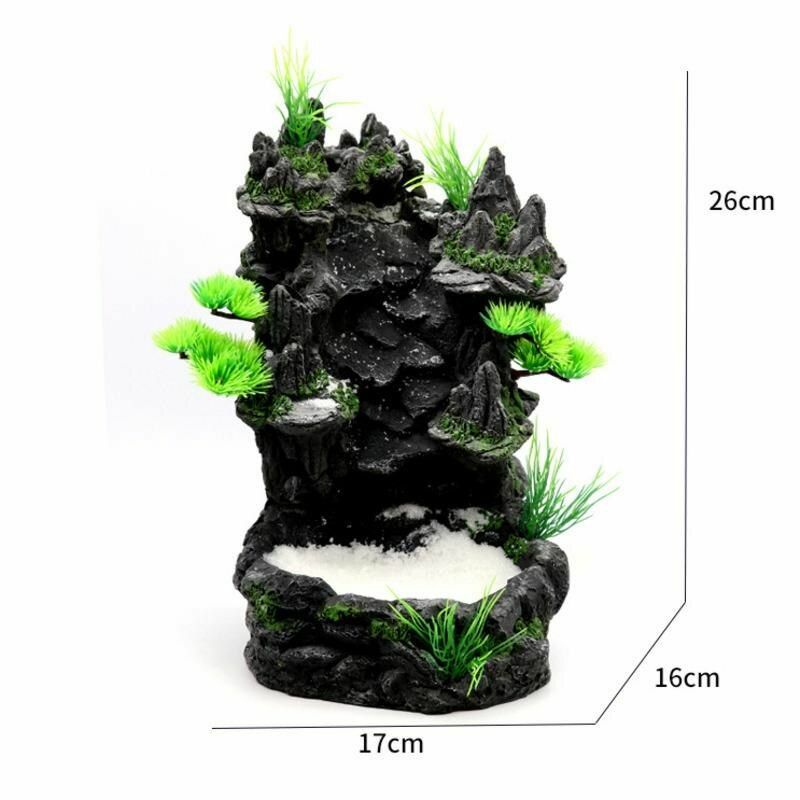 10.2" Extra Large Aquarium Landscaping Rockery Quicksand Waterfall Decoration