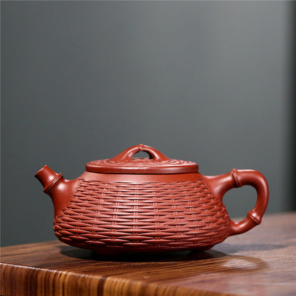 True Yixing Zisha Clay Tea Pot Dahongpao Marked Shipiao Pot Handmade Kungfu Pot