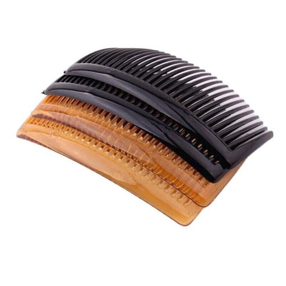 Women Hair Accessories 4Pcs Plastic Large Comb Black Transparent Brown Headpiece
