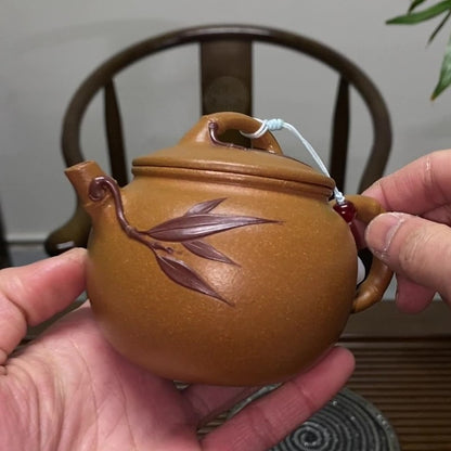 Authentic Yixing Zisha Jiangpo Clay Tea Pot 7 Infuser Holes Master Handmade Pot