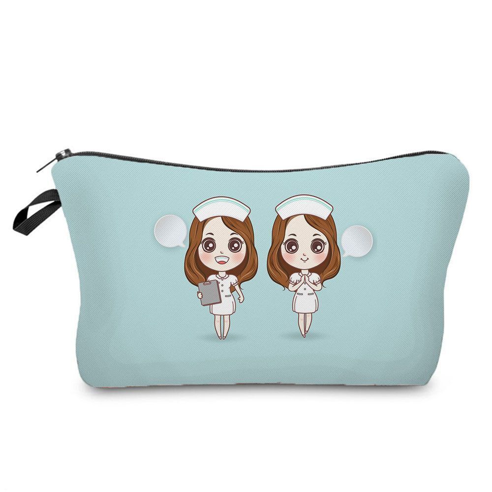Printed Cosmetic Organizer Storage Bags Makeup Cartoon Purse 18*22*13.5 CM 1 PC