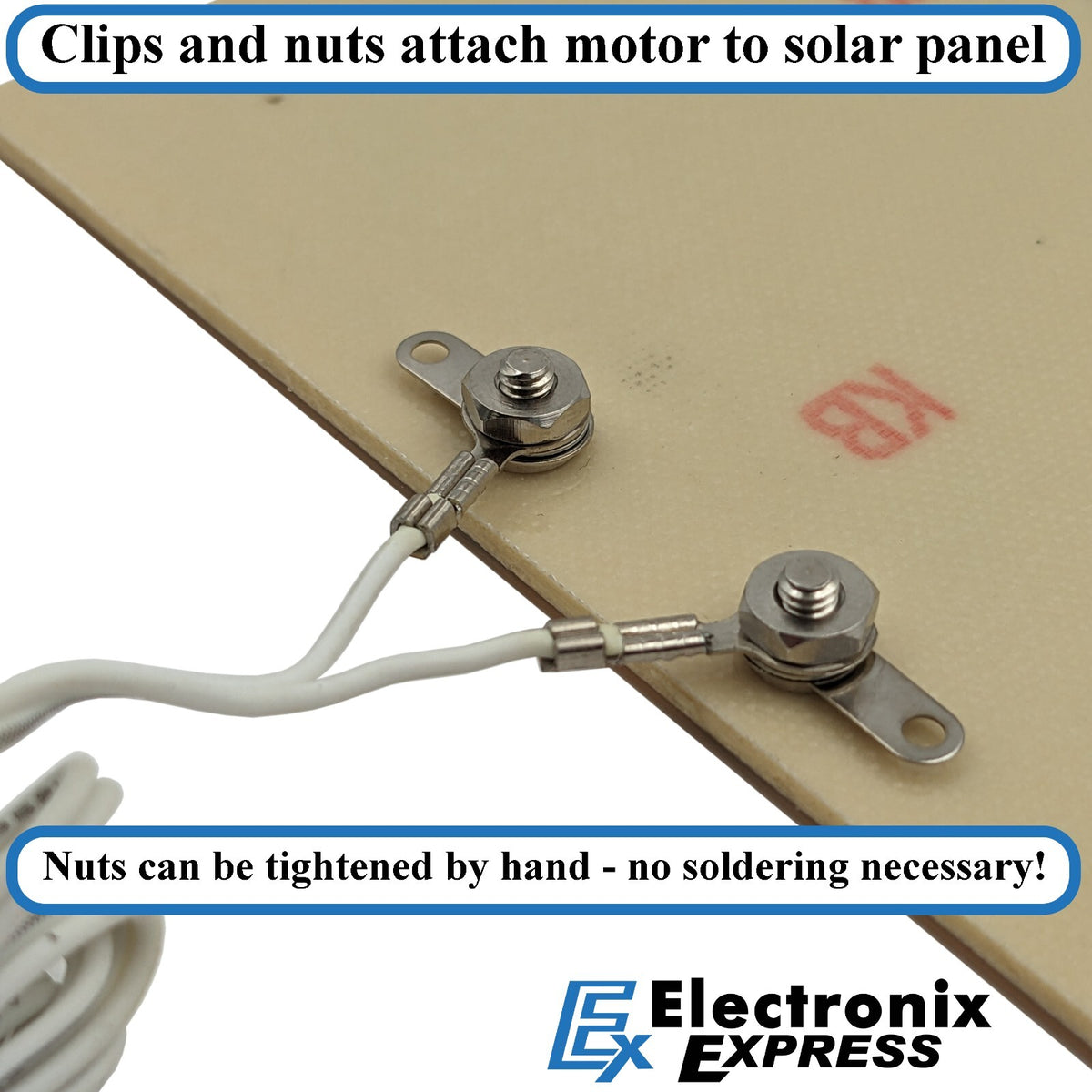Solderless Solar Motor Kit - Includes Solar Cell Module & Clip-on DC Solar Motor
