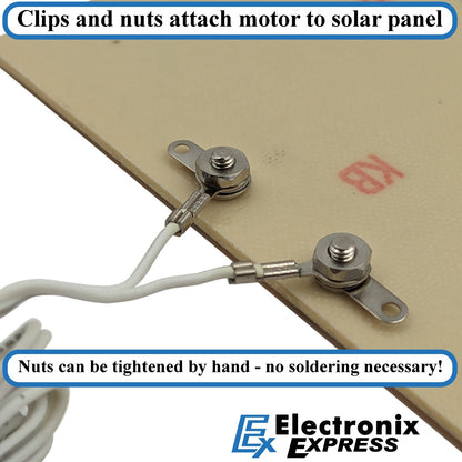 Solderless Solar Motor Kit - Includes Solar Cell Module & Clip-on DC Solar Motor