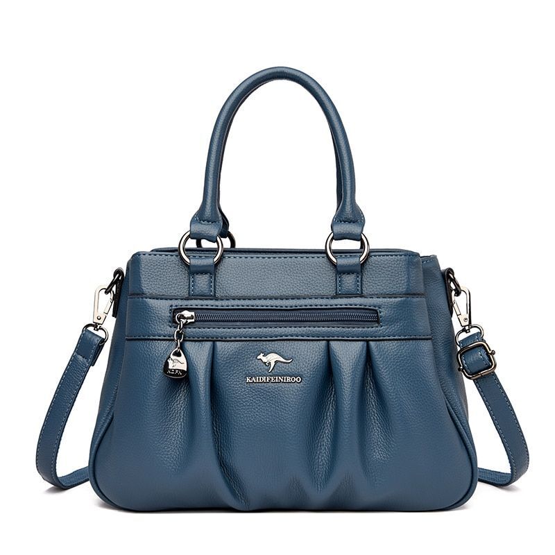 Handbag 3 Layers Leather Bags Big Capacity Tote Bag Women Vintage Shoulder Bags