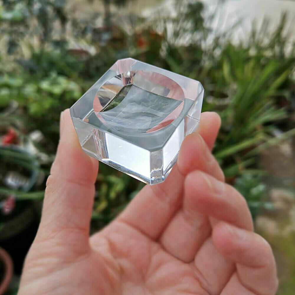 3PCS Clear Glass Display Stand Base Holder For Crystal Ball Sphere Globe Stone