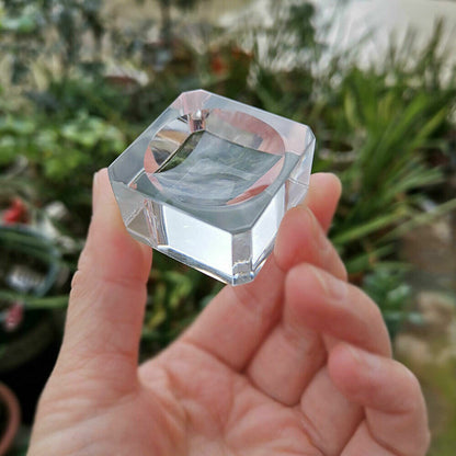 3PCS Clear Glass Display Stand Base Holder For Crystal Ball Sphere Globe Stone