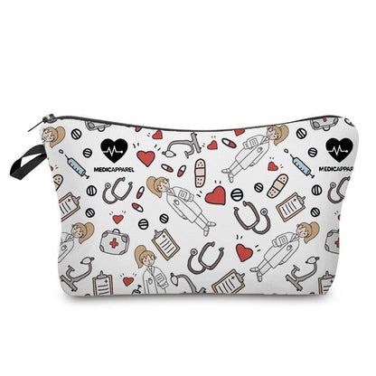 Nurse Pattern Cosmetics Bags Printed Makeup Purse Fashion Toiletry Storage Bags