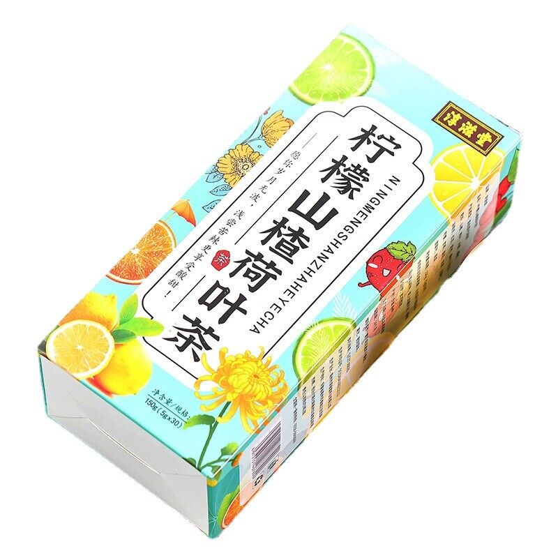150g lemon hawthorn lotus leaf tea 16 flavors of tea health non-fat flow tea