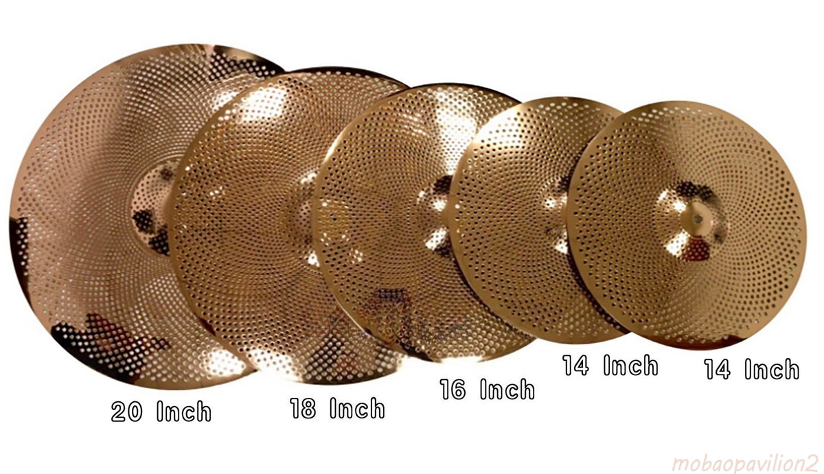 5pcs New Low-volume Silent Cymbals with Long-sleeved Cymbals(Gold)