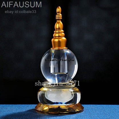 19cm Crystal Stupa Buddhism Tantra Sarira Dagoba