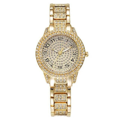 Reloj De Cuarzo Con Diamantes Para Mujer Pulsera Elegante Femenina De Marca Lujo