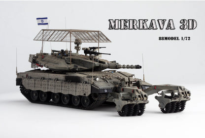 1:72 88MODEL Israel MERKAVA 3D 11C Main Tank Military Vehicle Resin Metal Model