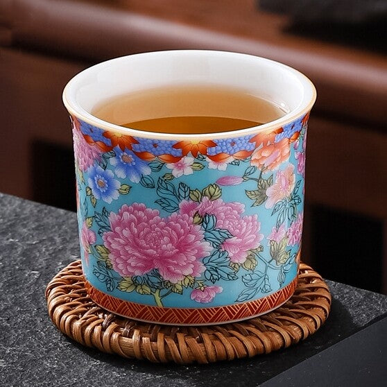 One Cup Color Enamel Craft Porcelain Tea Cup 120ml Ceramic Kungfu Master Cup New