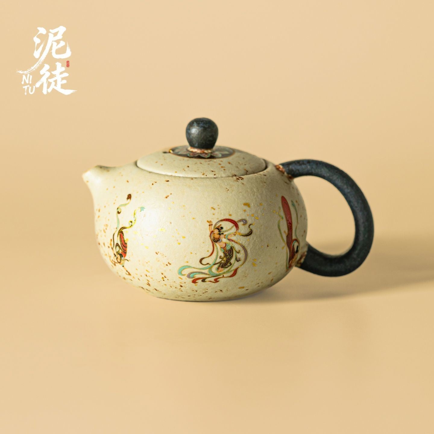 Dunhuang Flying Apsaras Ceramic Teapot 200ml Gift Box Set