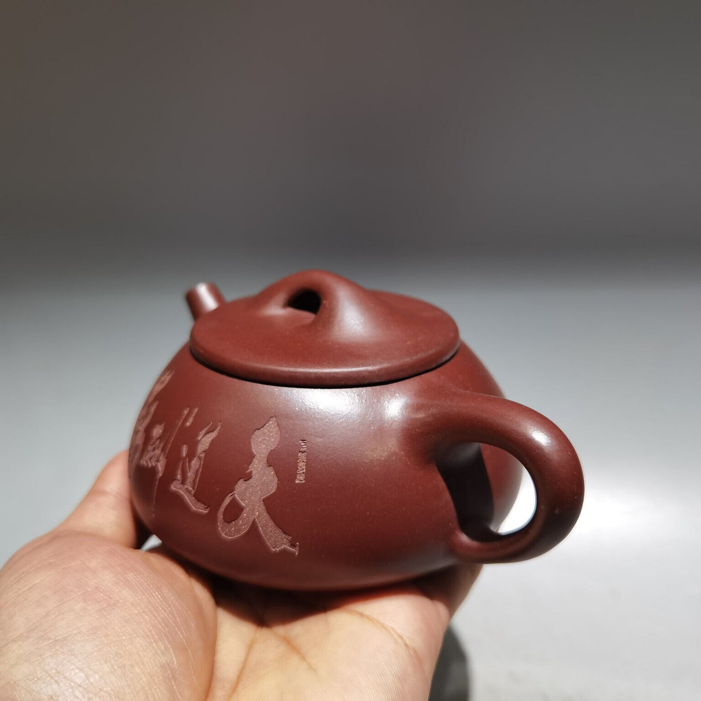 Chinese Yixing Zisha Clay Handmade Exquisite Teapot （石瓢壶 底款：顾景舟 )