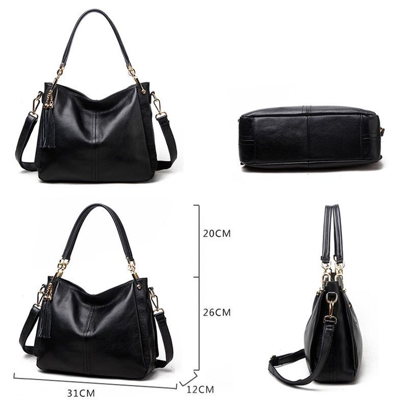 Luxury Handbag Small Square Bag Genuine Leather Tassel Style Sling Bag Traveling