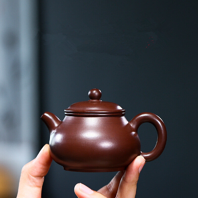 120ml Chinese Handmade Teapot Yixing Purple Clay Kettle Kungfu Tea Set Decorate
