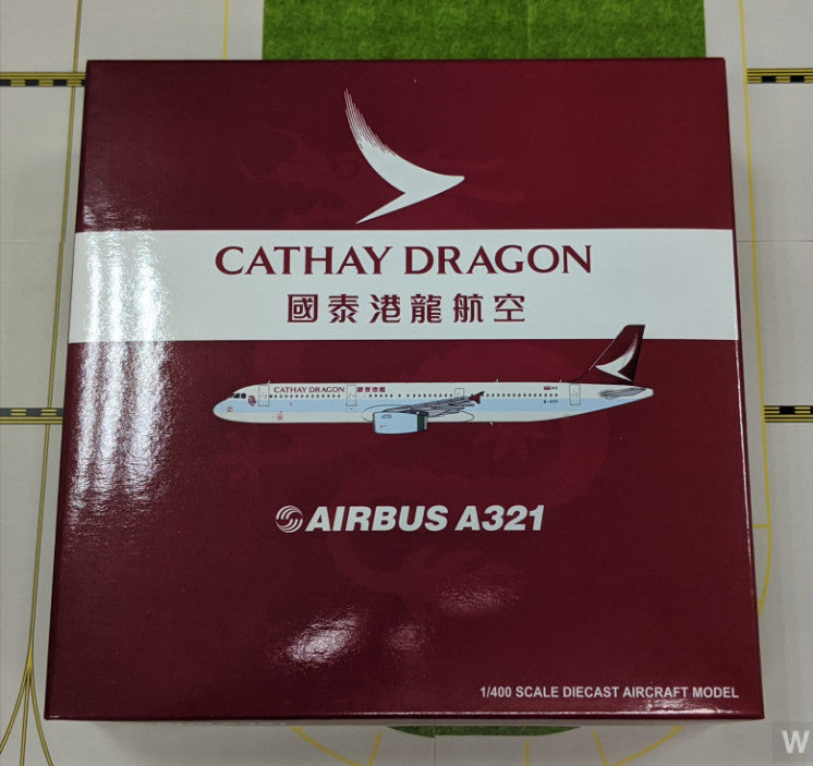 1:400 JC Wings CATHAY DRAGON AIRBUS A321 Passenger Airplane Diecast Plane Model