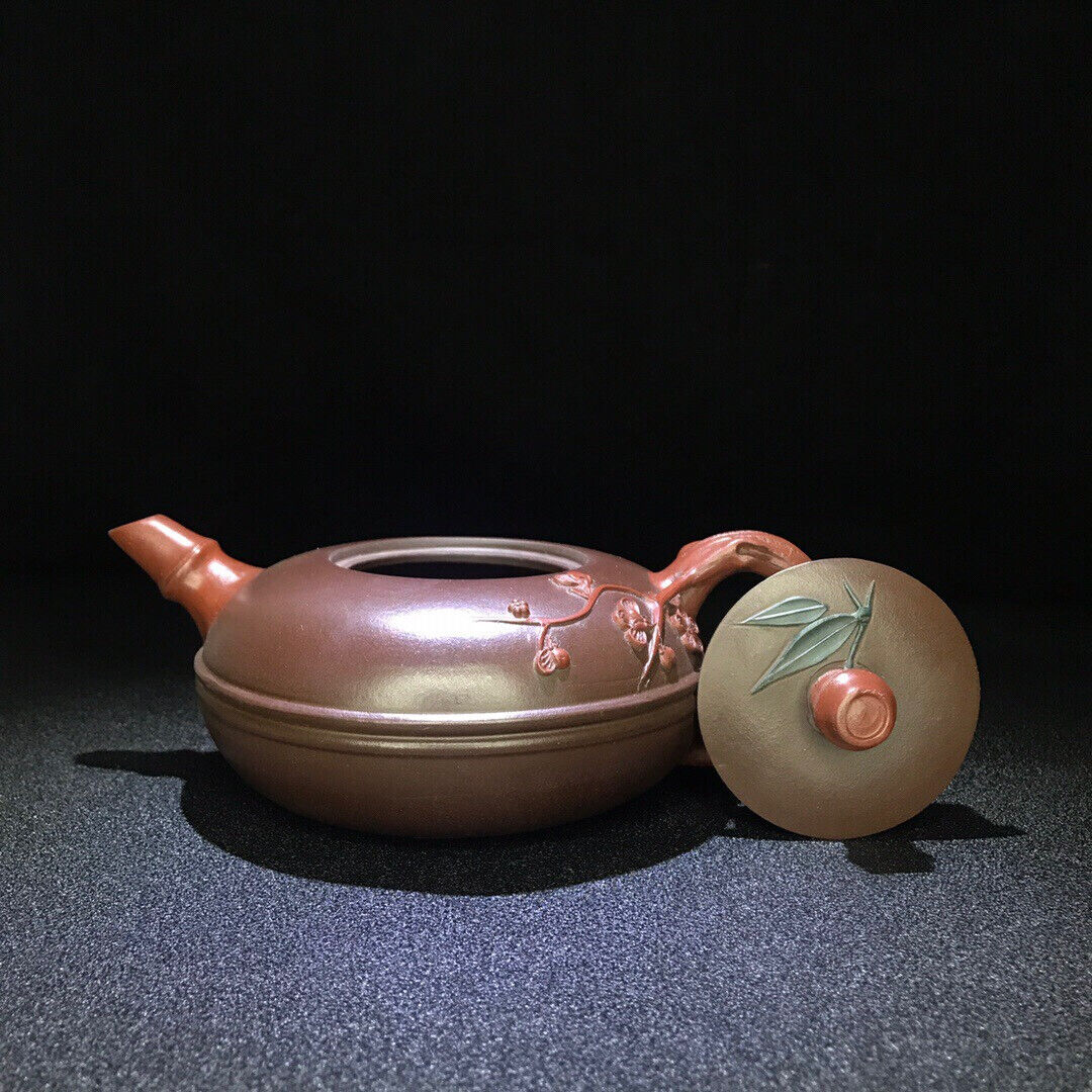 Chinese Yixing Zisha Clay Handmade Exquisite Teapot（双线梅花 底款：如图）