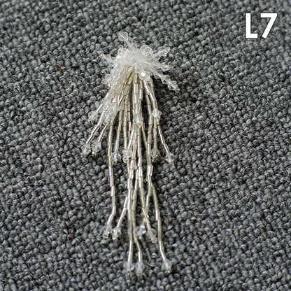 Tassel Nail Bead Cloth Paste Bag Earrings Jewelry Accessories Patch DIY Material