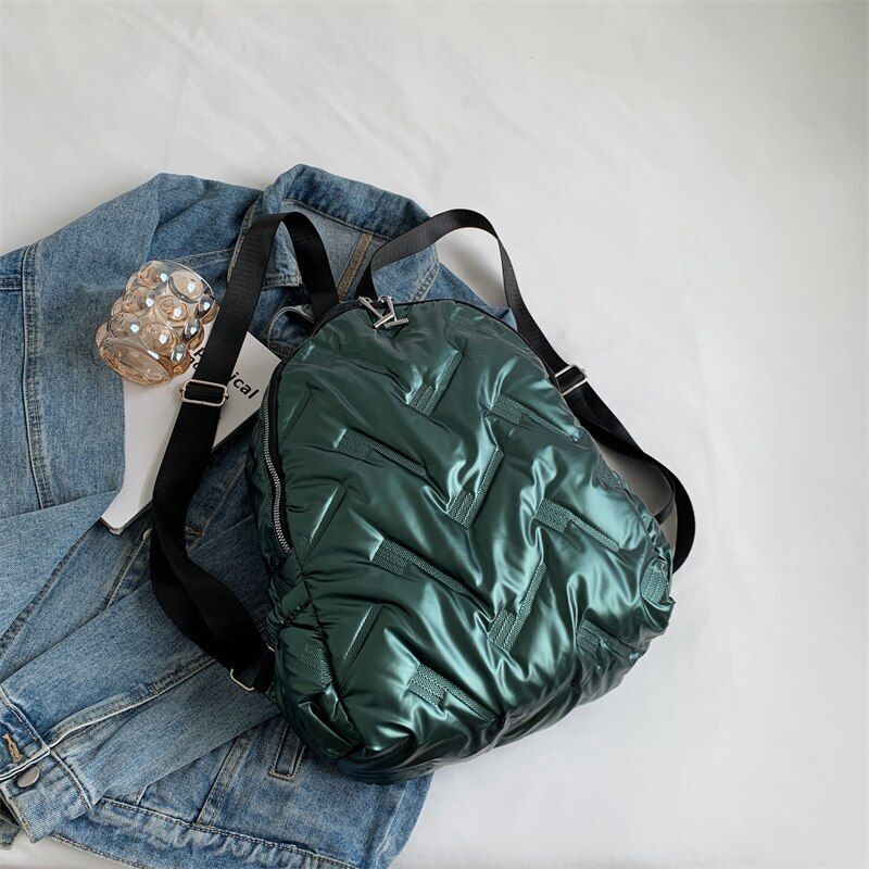 Space Down Backpack Women Minimalist Backpacks Traveling Back Bags 27*35*12 CM