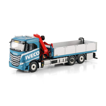 1:50 WSI IVECO S-Way PK 24.001 SLD5 Truck-mounted Crane Truck Diecast Model