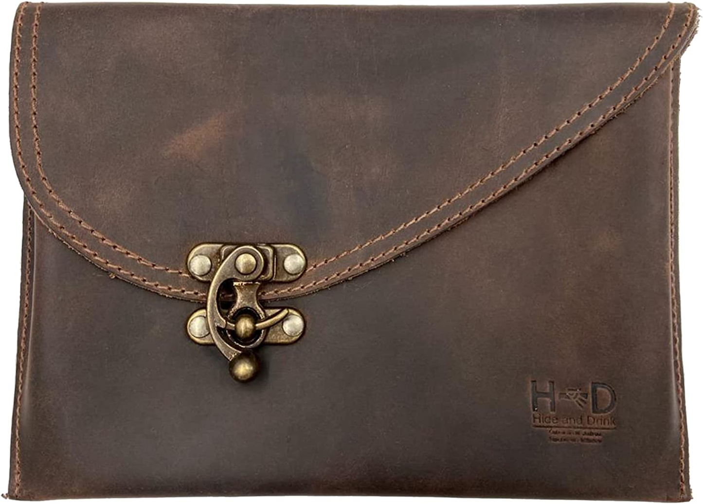 Handmade Clutch Bag Vintage Handbag Travel Accessory Full Grain Leather Gift