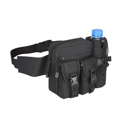 Men Waist Pack Nylon Water Bottle Pouch Sports Army Hunting Climbing Belt Bag
