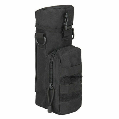 Water Bottle Pouch Nylon Outdoor Military Travel Kettle Bag Shoulder Strap Green