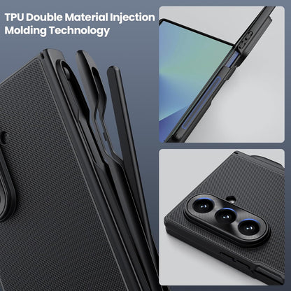 Frosted Shield Samsung Galaxy Z Fold 7 Magnetic Case, with S Pen Holder & Pen &