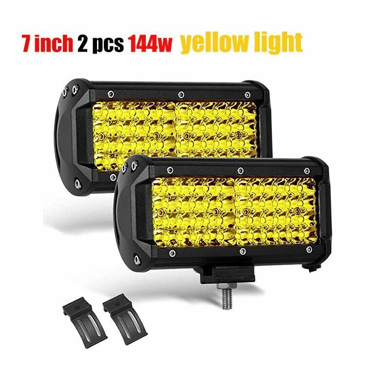 LED Light Bars 7 Inch 120W Combo Spot Flood Beam 4x4 Spot 12V 24V 4WD Headlight