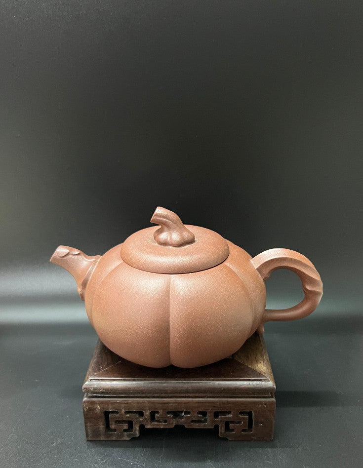 270cc chinese Yixing Handmade Zisha Dicaoqing clay Teapot DeGuo Hu Tea Pot