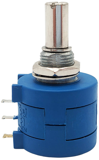 500Ω 2W Multiturn Potentiometer, 10 Turns, Slotted Shaft, Panel Mount