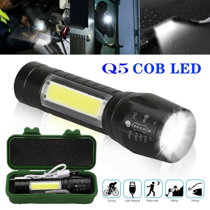 2 Lamparas de mano recargables USB led linternas alta potencia lumens potente