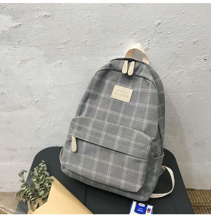 College School Bag Women Backpack Striped Book Packbags Travel Shoulder Bag