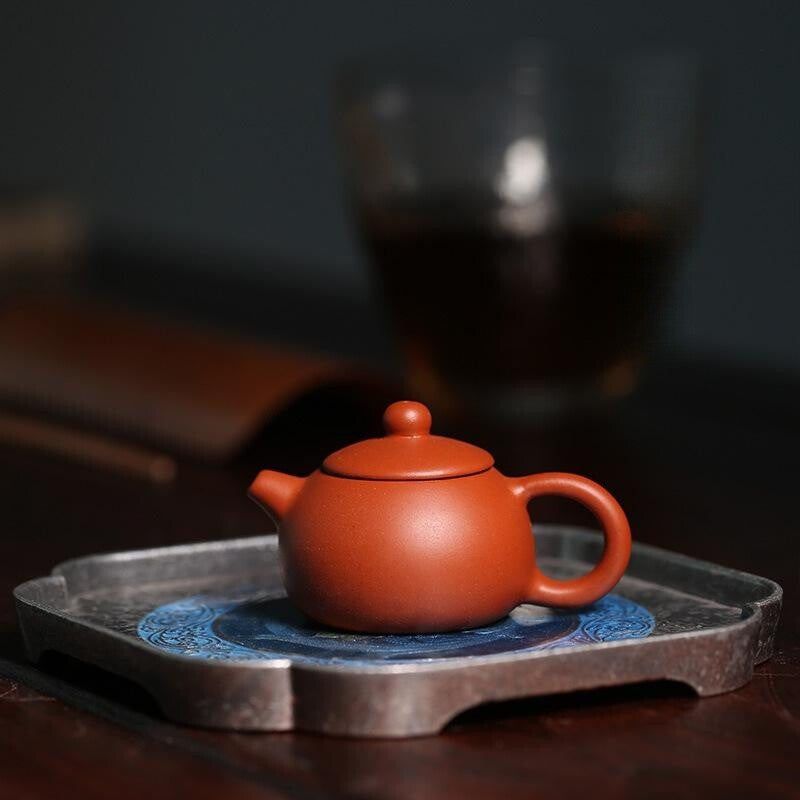 Mini Tea Pot Yixing Zisha Dahongpao Clay Tea Pet Home Decoration On Tea Tray Pot