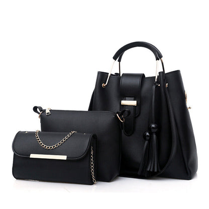 Fashion Women Bags Set 3pcs Large Casual Bags PU Leather Ladies Shoulder Bag