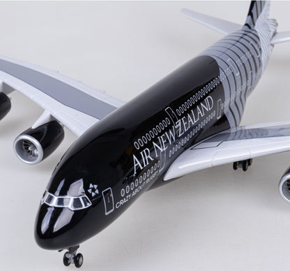 46CM 1:160 AIR NEW ZEALAND AIRBUS A380 Passenger Plane Landing Gear Resin Model