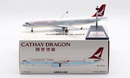 1:200 Aviation CATHAY DRAGON AIRBUS A321 Passenger Plane Diecast Aircraft Model